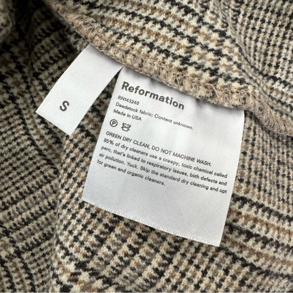 Reformation Landon Plaid Wrap Skirt Size Small - Picture 6 of 6